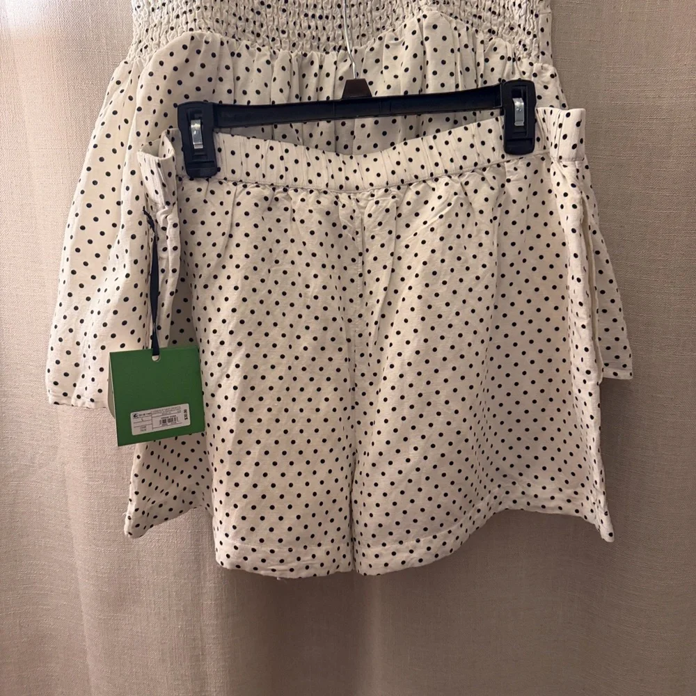 Kate Spade White and Black Polka Dot Shorts - Picture 2 of 3